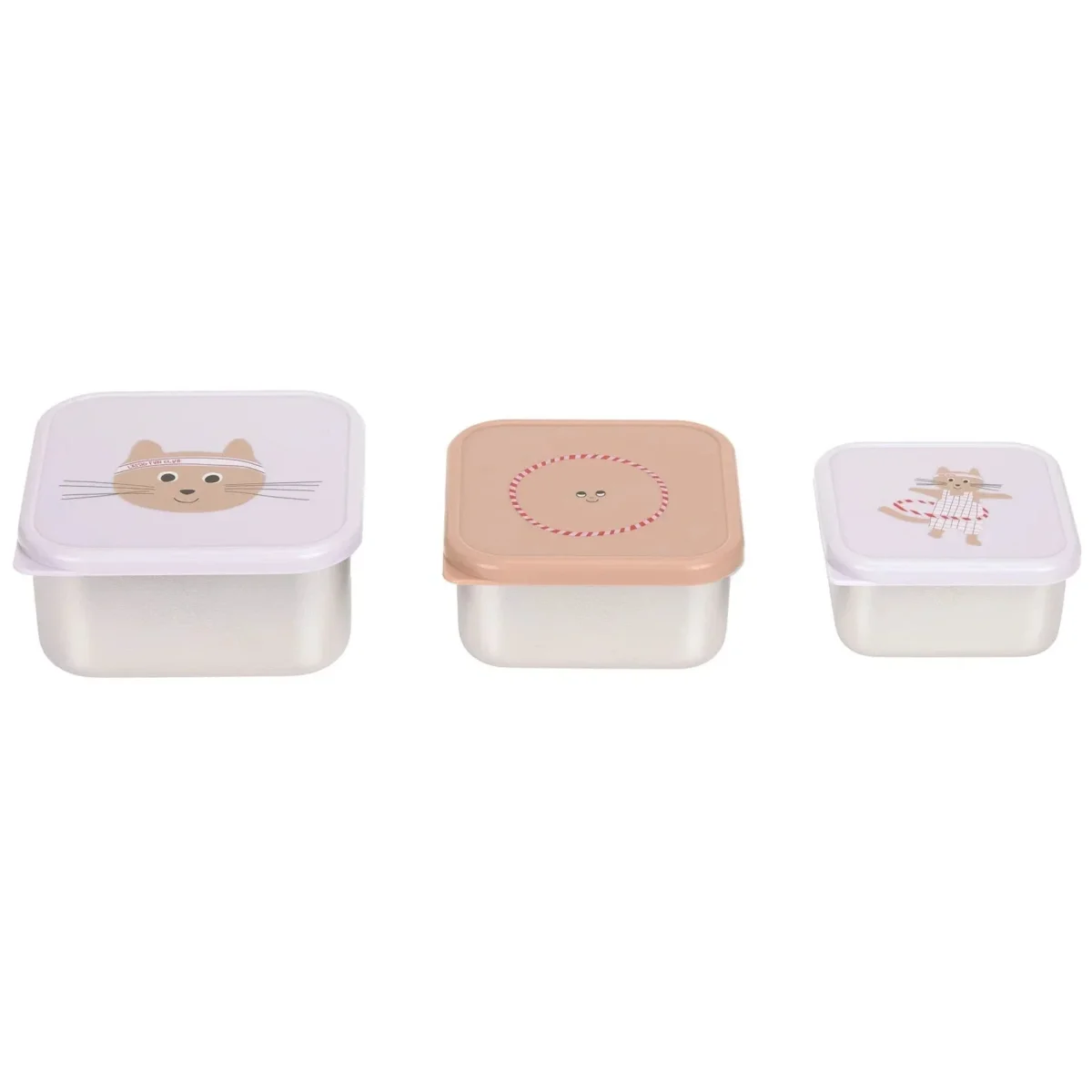 3 cajitas de acero para almuerzo · team cat - Imagen 3