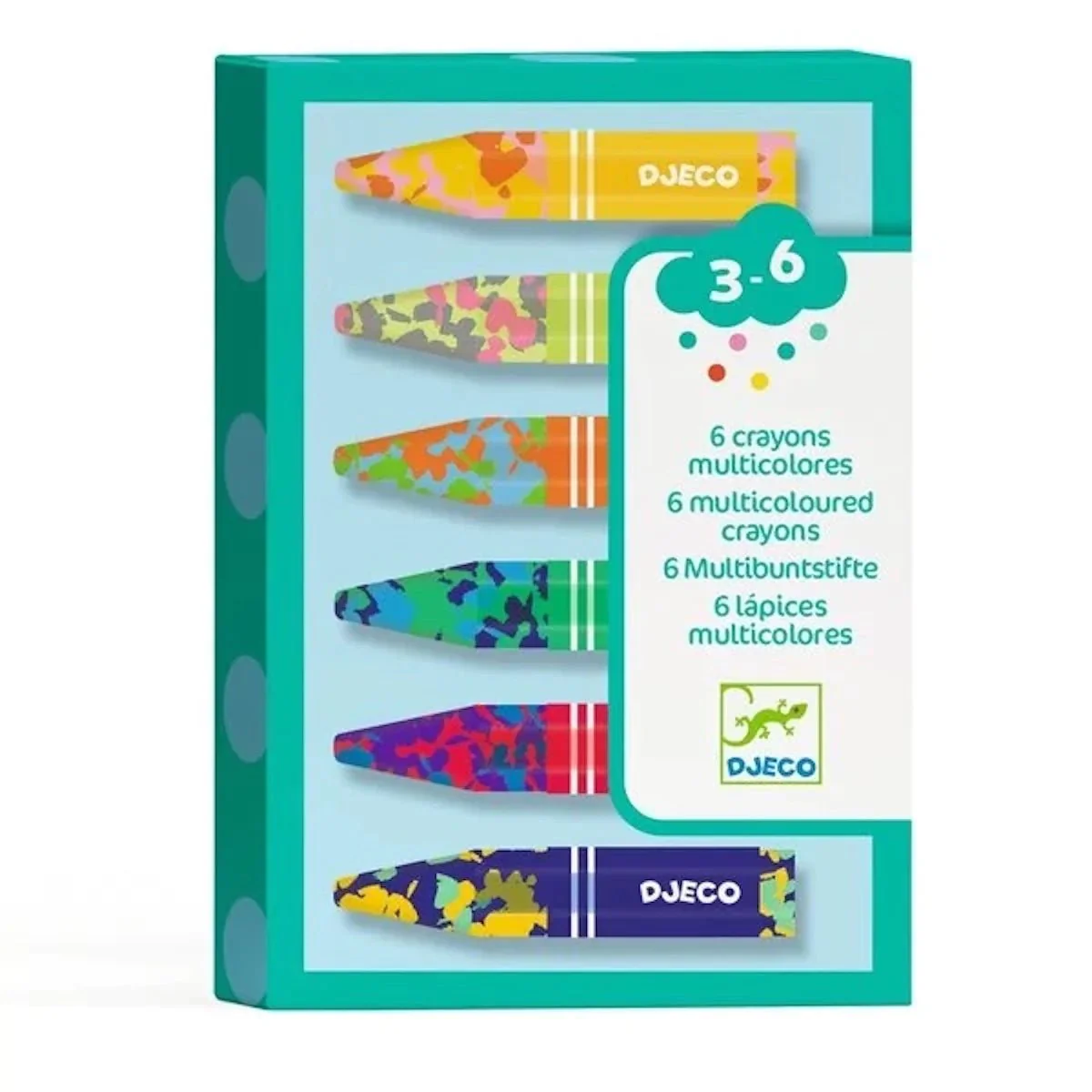 6 ceras multicolores para peques