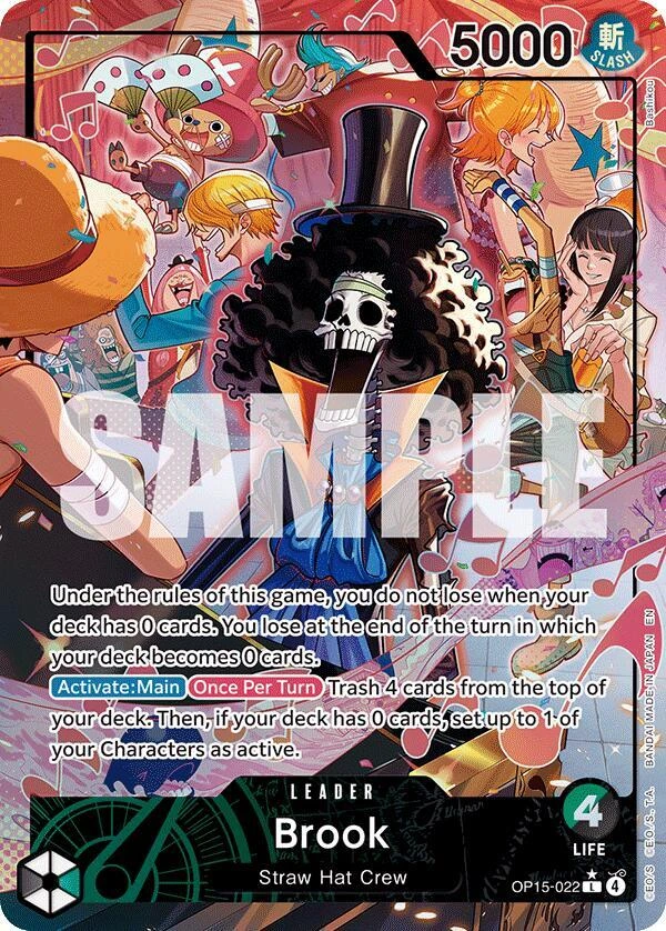 Brook OP15-022 (Versión 2 / Parallel) – One Piece Card Game [Edición Japonesa]