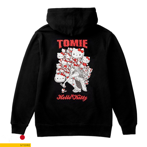 Hoodie Junji Ito × Sanrio [Tomie × Hello Kitty] Talle XL