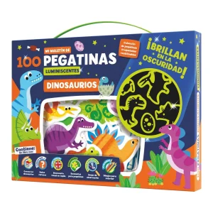 Maletín 100 pegatinas luminiscentes · Dinosaurios