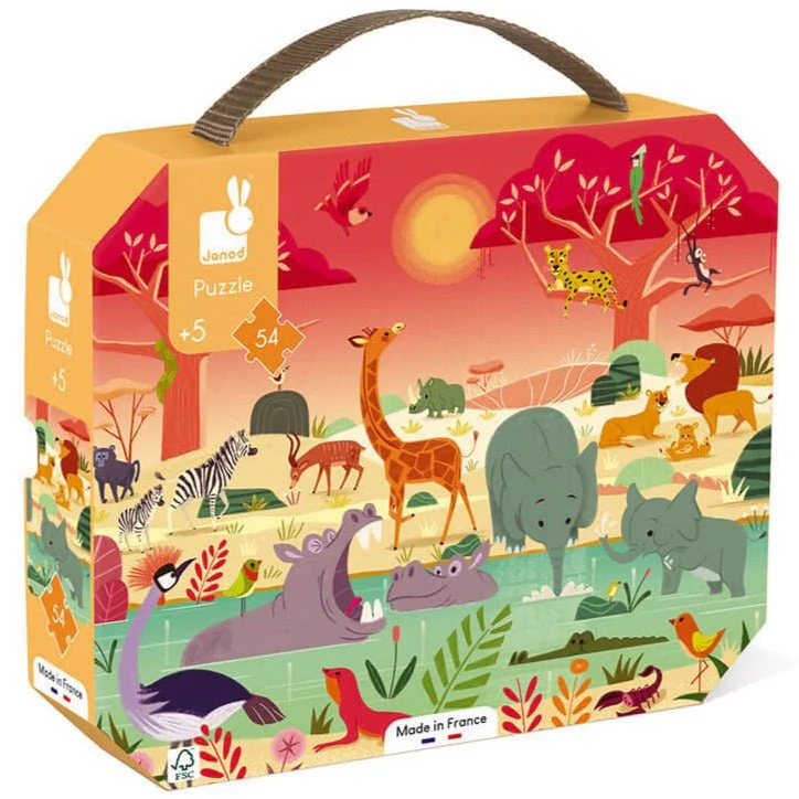 ¡CAJA DAÑADA! Puzzle reserva de animales: 54 piezas